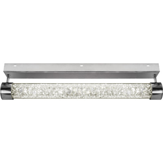 Plafón LED MINSK 60 cm 24W 4000K Transparente/Cromo Interlusa - Vista frontal principal en fondo blanco | LuzGurú