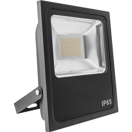 Proyector LED TRENT 100W 5000lm 3000K IP65 Negro Interlusa - Vista frontal principal en fondo blanco | LuzGurú