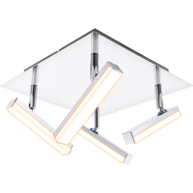 Plafón LED Cromo LUMIT JORGE A08180403A, iluminación moderna y eficiente.