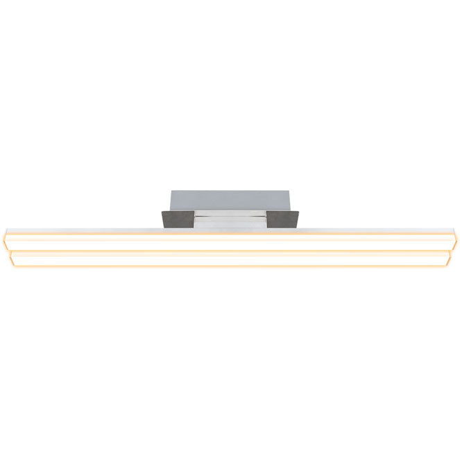 Aplique de pared JORGINA LED de Interlusa en acabado cromo, ideal para cocina y salón, con luz cálida de 3000K y 1600 lúmenes.