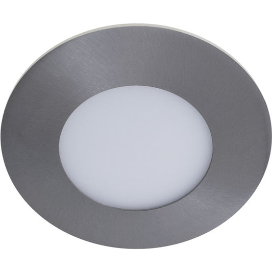 Downlight Empotrable MARCO Redondo 9 cm LED 3W 4000K Níquel LUMIT Interlusa - Vista frontal principal en fondo blanco | LuzGurú