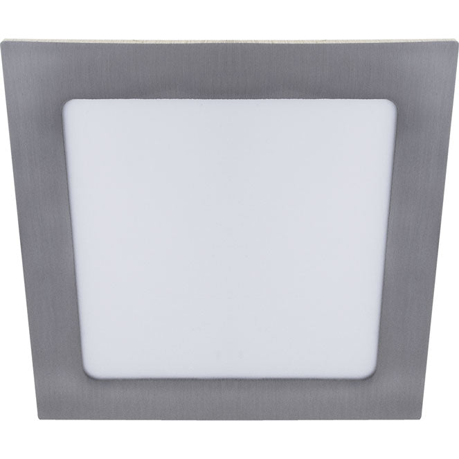 Downlight Empotrable LED Franco 12W 3000K Cuadrado Níquel LUMIT Interlusa - Vista frontal principal en fondo blanco | LuzGurú
