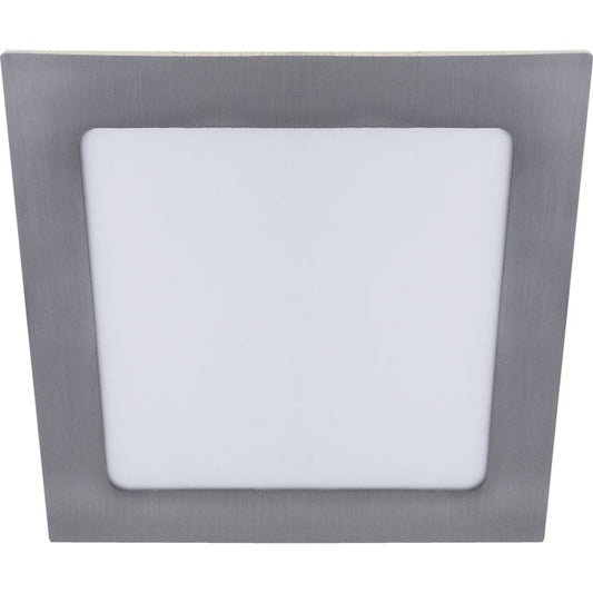Downlight Empotrable LED Franco 12W 3000K Cuadrado Níquel LUMIT Interlusa - Vista frontal principal en fondo blanco | LuzGurú