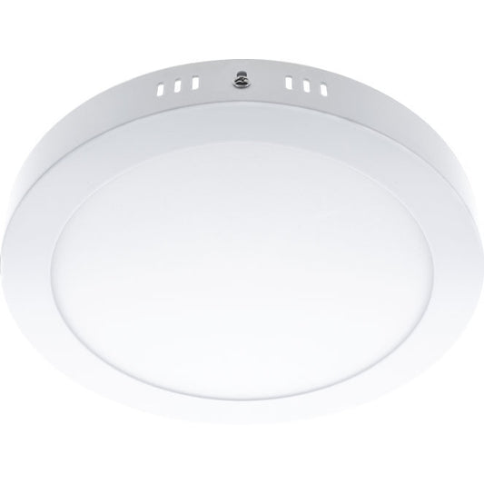 Plafón LED Escudo Redondo 22,5 cm 18W Blanco Cálido 3000K Interlusa - Vista frontal principal en fondo blanco | LuzGurú