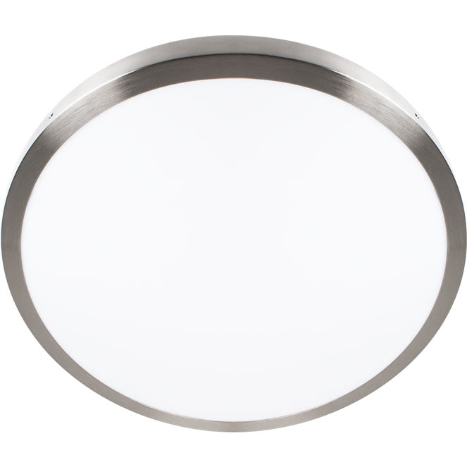 Plafón LED ESCUDO Redondo 60 cm 48W 4000K Niquel LUMIT Interlusa - Vista frontal principal en fondo blanco | LuzGurú