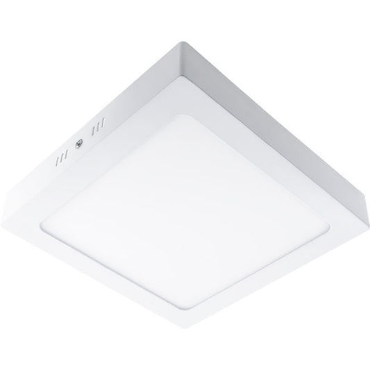 Plafón LED PESETA Cuadrado 22 cm 18W 4000K Blanco Interlusa - Vista frontal principal en fondo blanco | LuzGurú