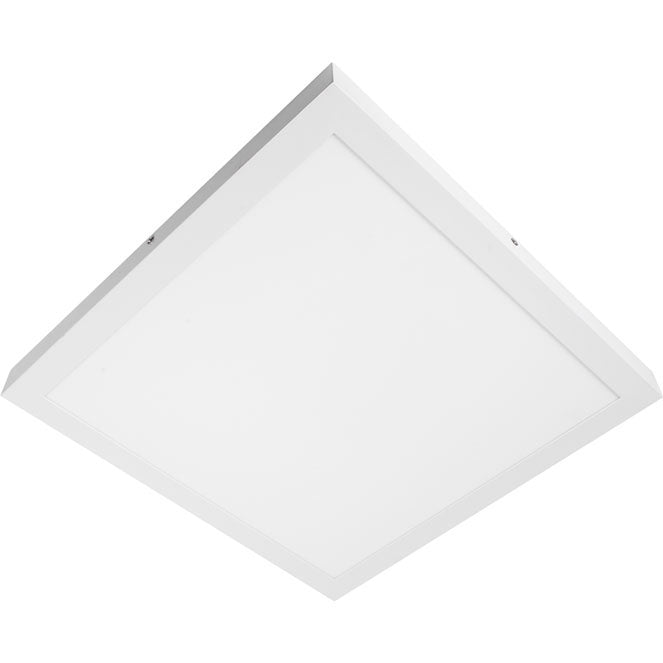 Plafón LED PESETA 40x40 cm 28W Luz Día 6000K Blanco Interlusa - Vista frontal principal en fondo blanco | LuzGurú