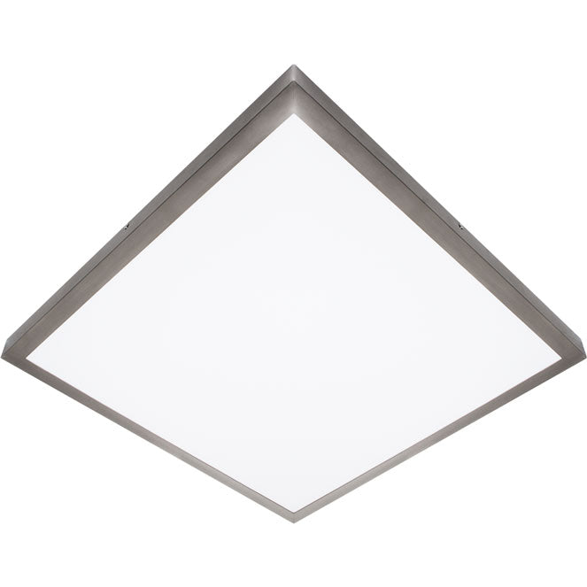Plafón LED PESETA 60x60 cm 48W 4000K Níquel Interlusa - Vista frontal principal en fondo blanco | LuzGurú