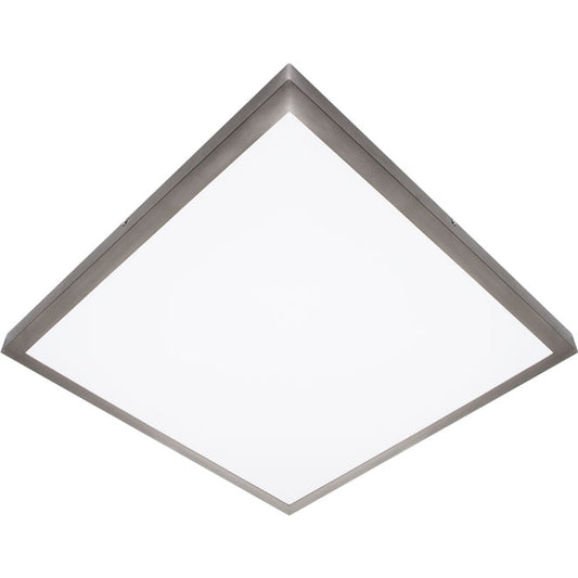 Plafón LED PESETA 60x60 cm 48W 4000K Níquel Interlusa - Vista frontal principal en fondo blanco | LuzGurú