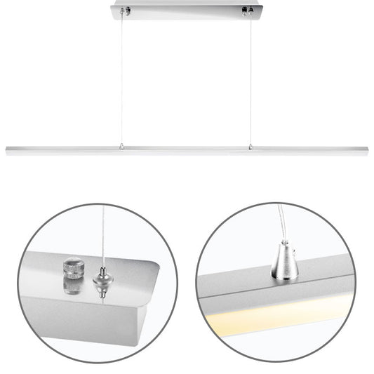Lámpara Colgante LED Tatiana 117 cm Cromo Lumit Interlusa - Vista frontal principal en fondo blanco | LuzGurú