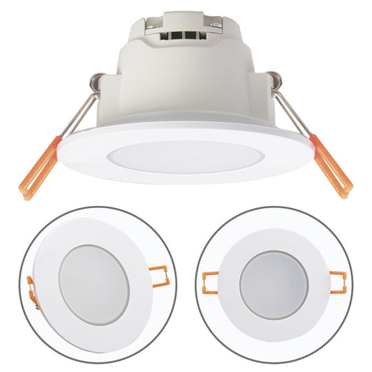 Downlight Empotrable XELIM LED 5W 9 cm Blanco LUMIT Interlusa - Vista frontal principal en fondo blanco | LuzGurú