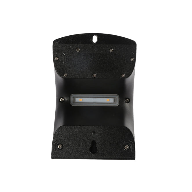 Aplique SOLARIS fabricado en ABS color Negro, luz LED para exterior