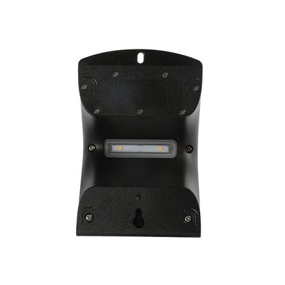 Aplique SOLARIS fabricado en ABS color Negro, luz LED para exterior