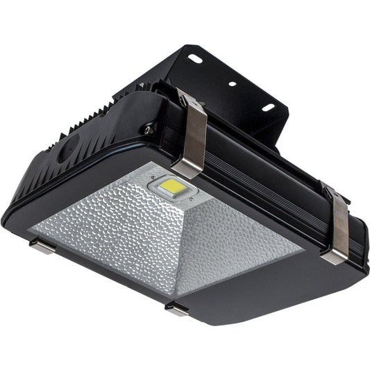 Proyector LED CURIE 100W 11000lm Blanco Frío Negro Interlusa - Vista frontal principal en fondo blanco | LuzGurú