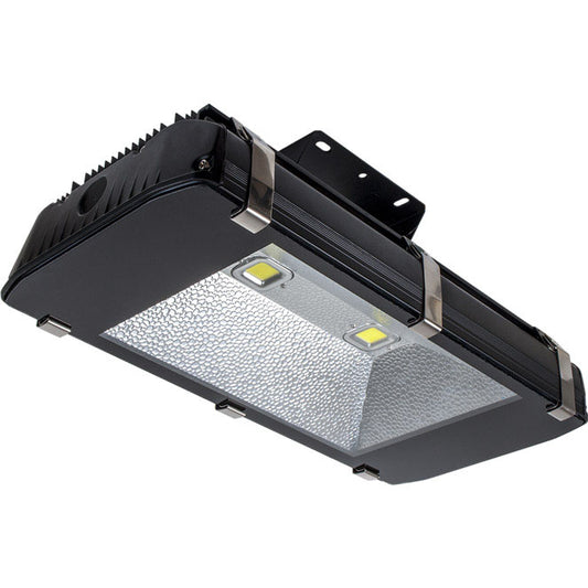 Proyector LED CURIE 200W 22000lm 6500K IP65 Negro Interlusa - Vista frontal principal en fondo blanco | LuzGurú