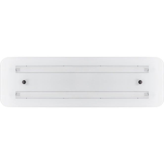Plafón TANZANITA rectangular blanco para cocina con tubos LED Interlusa