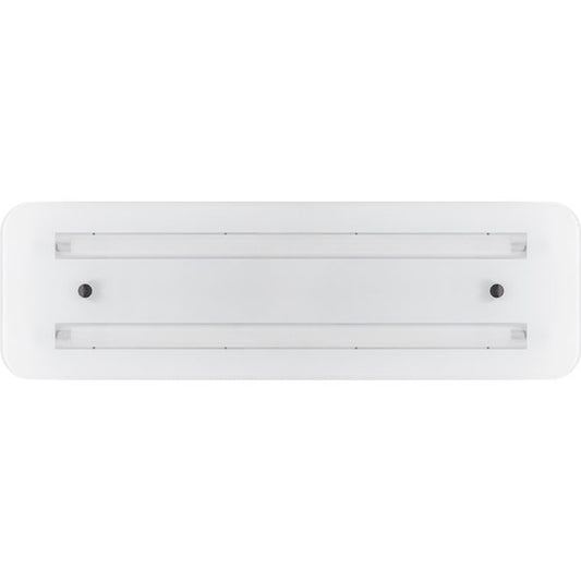 Plafón TANZANITA rectangular blanco para cocina con tubos LED Interlusa
