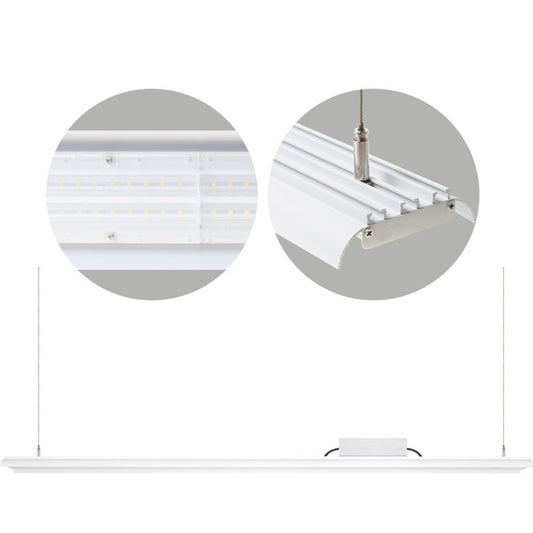Barra Colgante LED MENDEL 120W 5000K Aluminio Interlusa - Vista frontal principal en fondo blanco | LuzGurú