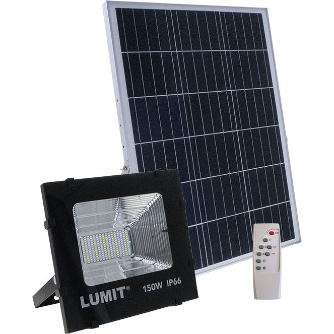 JUNOT Proyector Solar LED LUMIT A14561509S para exterior, luz potente y eficiente.
