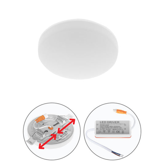 Downlight Empotrable LED LIRA Redondo 12W 4000K Blanco Interlusa - Vista frontal principal en fondo blanco | LuzGurú