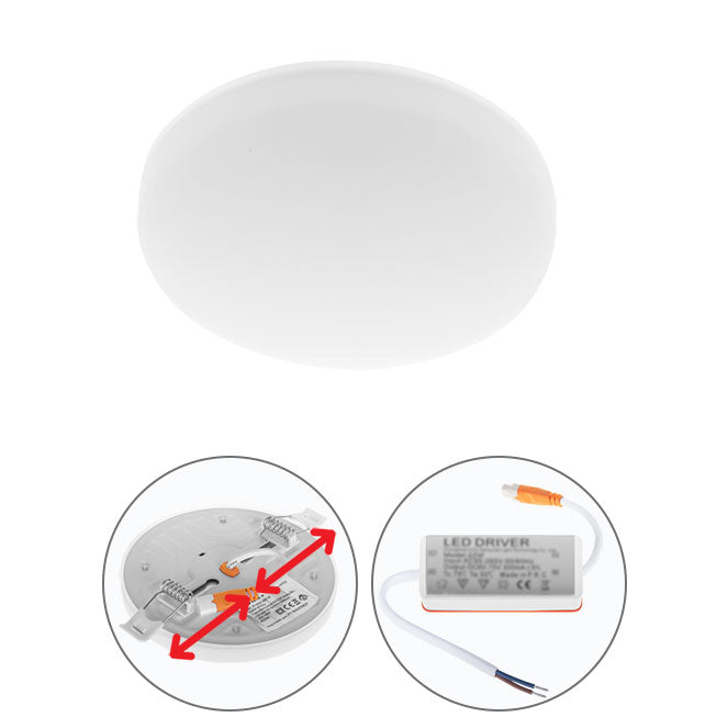 Downlight Empotrable LED LIRA 18W 12 cm Blanco LUMIT Interlusa - Vista frontal principal en fondo blanco | LuzGurú