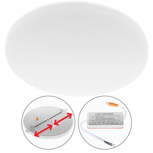 Downlight Empotrable LED LIRA 20 cm 30W 4000K Blanco LUMIT Interlusa - Vista frontal principal en fondo blanco | LuzGurú