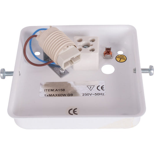 Base para Plafón HERNER 9,3 cm Blanco Interlusa - Vista frontal principal en fondo blanco | LuzGurú