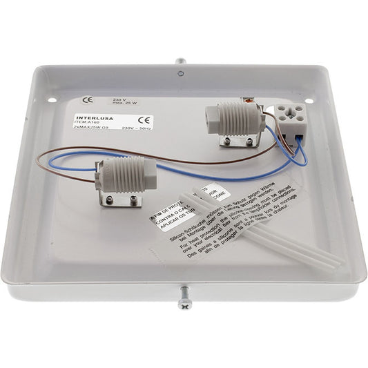 Base para Plafón MURCIA 19,5 cm Blanco Interlusa - Vista frontal principal en fondo blanco | LuzGurú