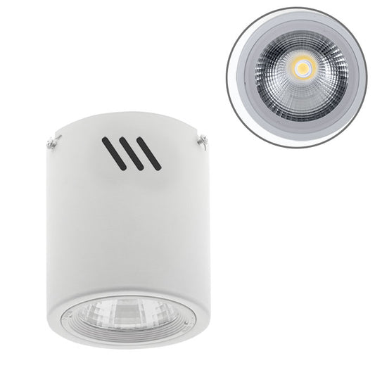 Plafón LED TUBI 10W 800lm 4000K Blanco Interlusa - Vista frontal principal en fondo blanco | LuzGurú