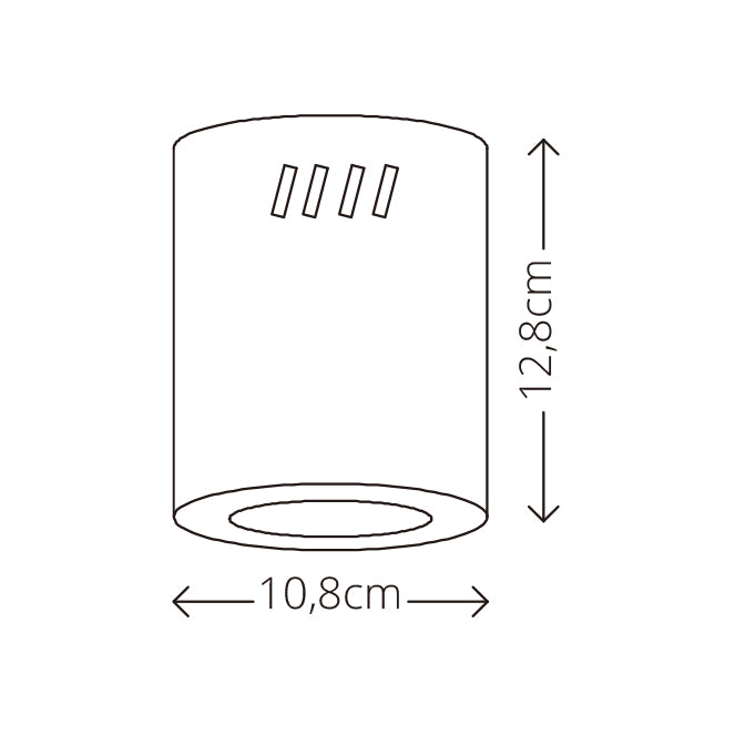 Plafón LED TUBI 10W 800lm 4000K Blanco Interlusa instalada en ambiente decorativo de salón o dormitorio | Interlusa