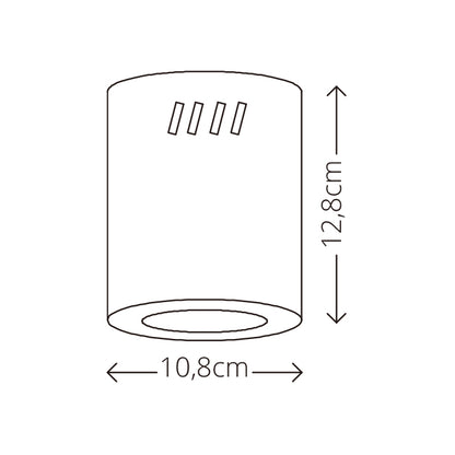 Plafón LED TUBI 10W 800lm 4000K Blanco Interlusa instalada en ambiente decorativo de salón o dormitorio | Interlusa