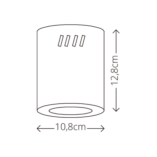 Plafón LED TUBI 10W 800lm 4000K Blanco Interlusa instalada en ambiente decorativo de salón o dormitorio | Interlusa