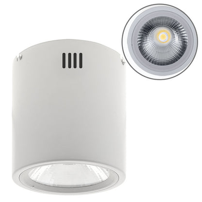 Plafón LED TUBI 20W 1600lm 4000K Redondo 16cm Blanco Interlusa - Vista frontal principal en fondo blanco | LuzGurú