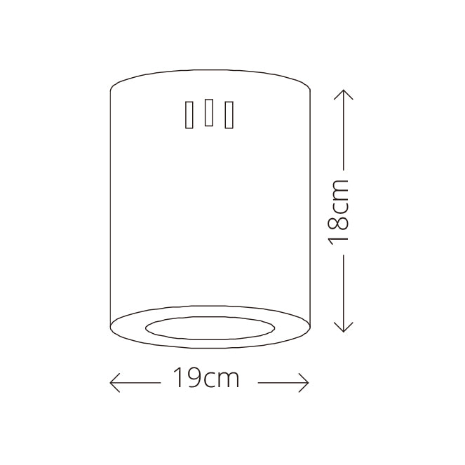 Plafón LED TUBI 30W 2400lm 4000K 19cm Blanco Interlusa instalada en ambiente decorativo de salón o dormitorio | Interlusa