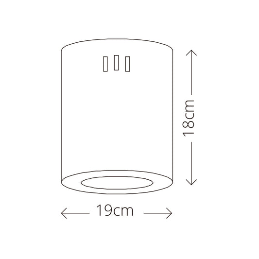 Plafón LED TUBI 30W 2400lm 4000K 19cm Blanco Interlusa instalada en ambiente decorativo de salón o dormitorio | Interlusa
