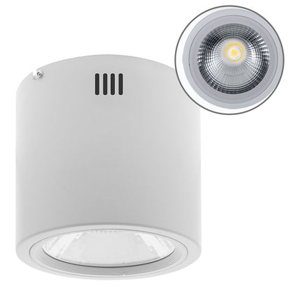 Plafón LED TUBI 30W 2400lm 4000K 19cm Blanco Interlusa - Vista frontal principal en fondo blanco | LuzGurú