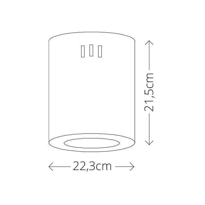 Plafón LED TUBI 40W 3200lm 4000K 22cm Blanco Interlusa instalada en ambiente decorativo de salón o dormitorio | Interlusa