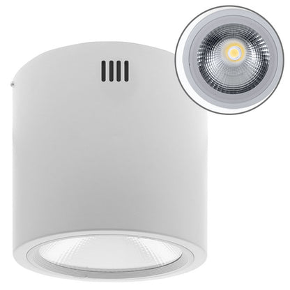 Plafón LED TUBI 40W 3200lm 4000K 22cm Blanco Interlusa - Vista frontal principal en fondo blanco | LuzGurú