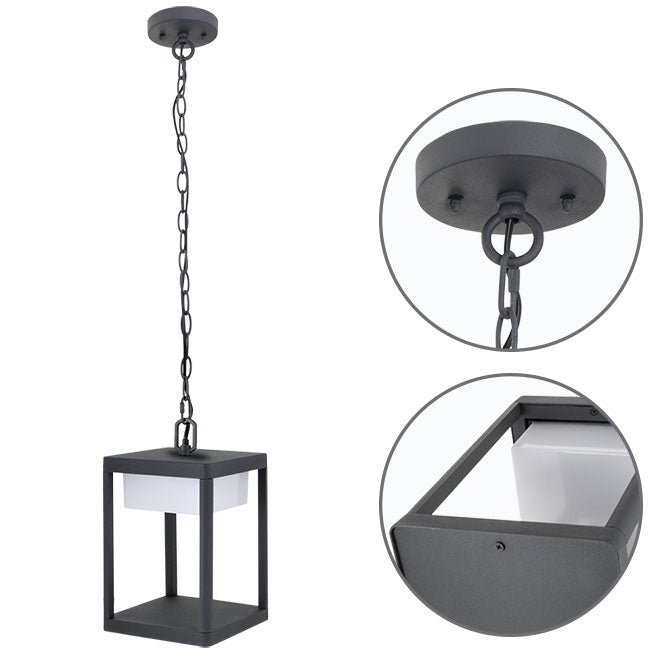 COUSTEAU Colgante Estanco LED Gris LUMIT A17050129B para exterior