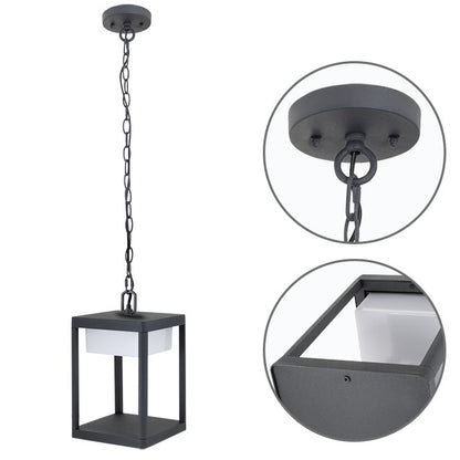 COUSTEAU Colgante Estanco LED Gris LUMIT A17050129B para exterior