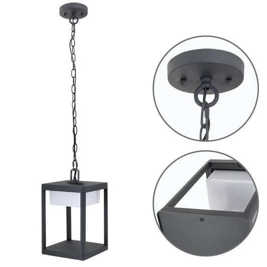 Lámpara Colgante Estanca LED Cousteau 9W IP44 Gris Interlusa - vista principal | Interlusa