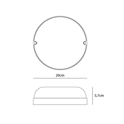 Aplique KASAI fabricado en polipropileno blanco, ideal para iluminar tu jardín