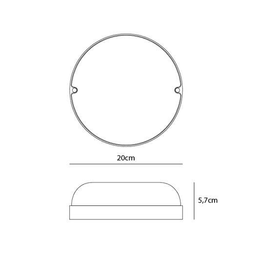 Aplique KASAI fabricado en polipropileno blanco, ideal para iluminar tu jardín