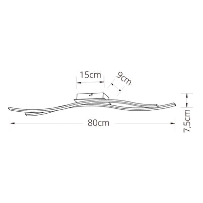 Plafón JORJA fabricado en blanco, ideal para iluminar cocinas