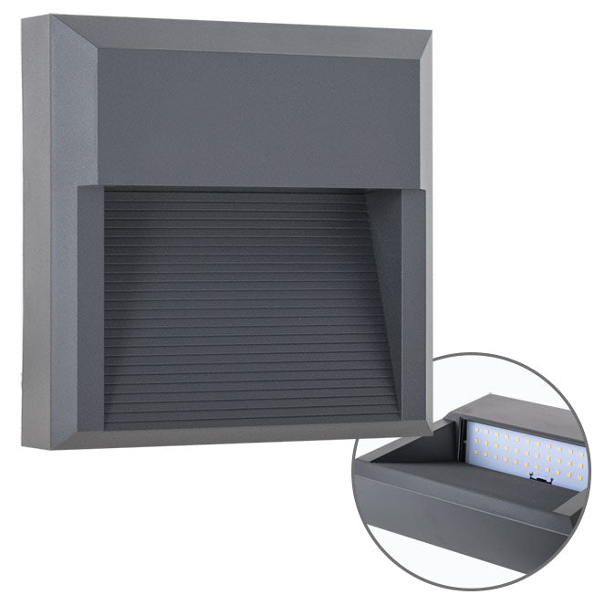 Aplique LED cuadrado LUMIT Lordelo para exterior, referencia A18760455B