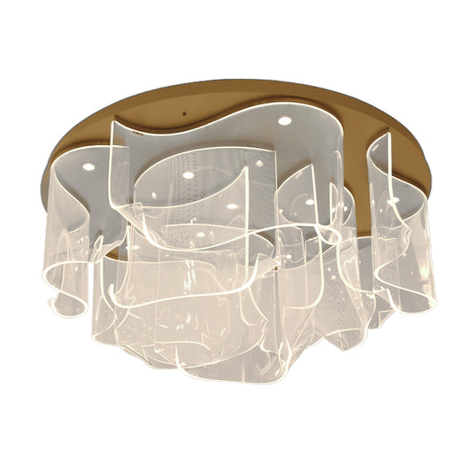 Plafón LED CCT Claire 150 cm Dorado LUMIT Interlusa - Vista frontal principal en fondo blanco | LuzGurú