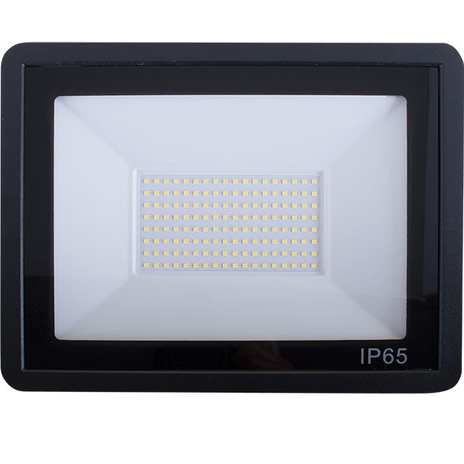 Proyector TUMUT fabricado en aluminio y vidrio, color negro, ideal para exteriores