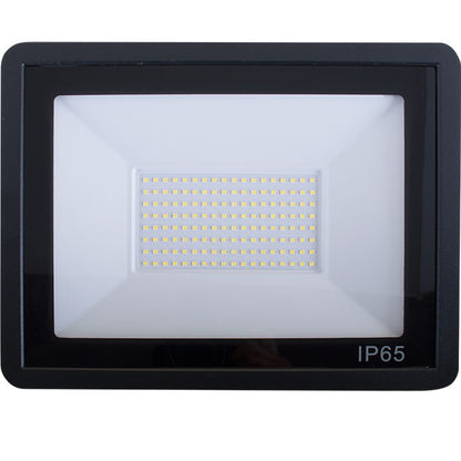 Proyector TUMUT fabricado en aluminio y vidrio, color negro, ideal para exteriores