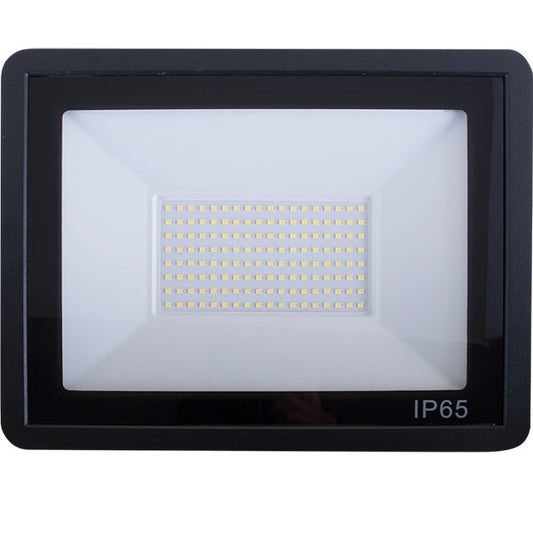 Proyector TUMUT fabricado en aluminio y vidrio, color negro, ideal para exteriores