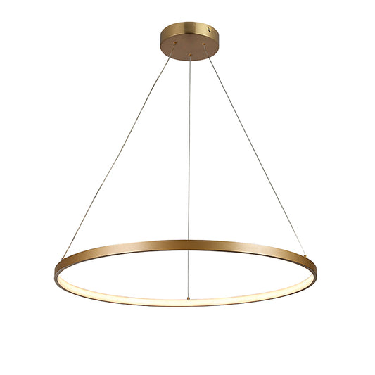 Lámpara Colgante SELMA 60 cm LED 26W Regulable Dorada Lumit Interlusa - Vista frontal principal en fondo blanco | LuzGurú